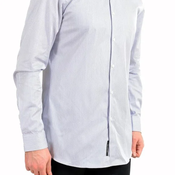 Hugo Boss Men's "T-Carl" Slim Fit Striped Long Sleeve Dress Shirt - Picture 2 of 9